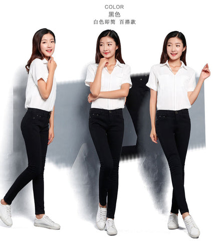 Denim Skinny White Women's Stretch Jeans Female 2019 Candy Color Cotton Jeans for Women Denim Pencil Jeans Pants Ladies Trousers