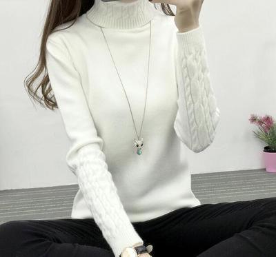 Women Turtleneck Pullover Sweater New Hot women Autumn Winter Solid Basic Knitted Sweater Female Fashion Wild Knitwear Sweater