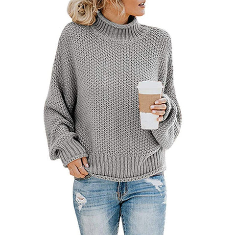 DANJEANER New Turtleneck Sweater Women Solid Casual Knitted Pullovers Fashion 2019 Female Warm Oversize Sweaters Tops for Women