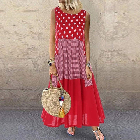 Women's Bohemian Ruffle Sundress 2019 ZANZEA Summer Sleeveless Floral Printed Maxi Long Dress Casual Loose Party Tanks Vestido