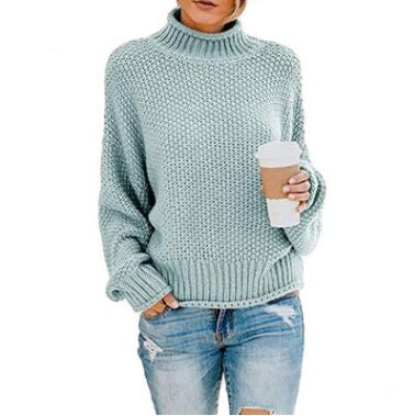 Sweater women pink turtleneck pull femme feminino pullover autumn winter clothes women 10 colors