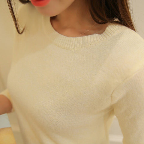 Autumn Winter Sweater Female Knitted Jersey Jumper Women Cashmere Pullover Tricot Pull Femme