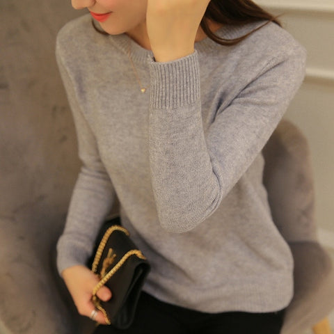 Autumn Winter Sweater Female Knitted Jersey Jumper Women Cashmere Pullover Tricot Pull Femme