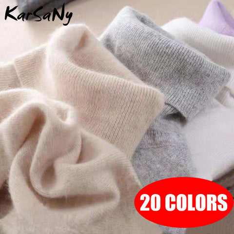 KarSaNy Turtleneck Sweater Female Plus Size Sweaters Women Autumn Winter High Collar Wool Sweater Turtleneck For Women Jumper