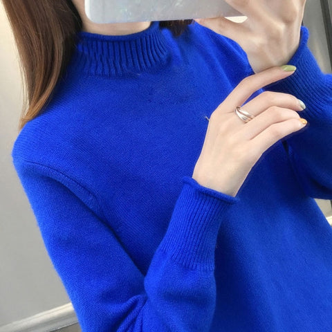 Autumn Winter Cashmere Sweater Women Knitted Turtleneck Pullover Long Sleeve Tricot Sweaters And Pullovers Female Jumper Tops