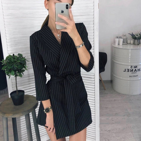 Women Sexy Sashes a Line v Neck Dress Ladies Long Sleeve Solid Casual Elegant Dress 2019 New Fashion Winter Dress Vintage Mini