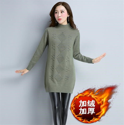 Autumn Winter Women Knit Sweater Pullover Clothes Solid Long Sleeve Turtleneck Sweater Warm Knit Bottoming Shirt Female Tops 926