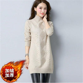 Autumn Winter Women Knit Sweater Pullover Clothes Solid Long Sleeve Turtleneck Sweater Warm Knit Bottoming Shirt Female Tops 926