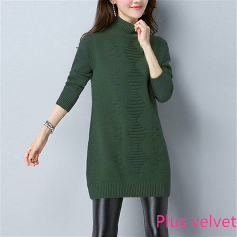 Autumn Winter Women Knit Sweater Pullover Clothes Solid Long Sleeve Turtleneck Sweater Warm Knit Bottoming Shirt Female Tops 926