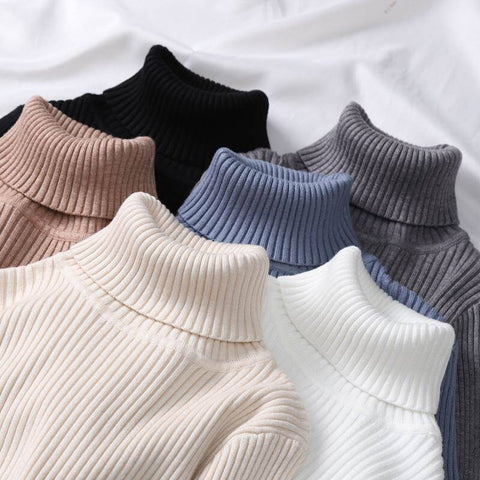 2019 autumn winter Women Knitted Turtleneck Sweater Casual Soft polo-neck Jumper Fashion Slim Femme Elasticity Pullovers