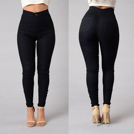 2019 HOT SALE Jeans Women Denim Skinny Jeggings Pants High Waist Stretch Jeans Slim Pencil Trousers  spodnie damskie