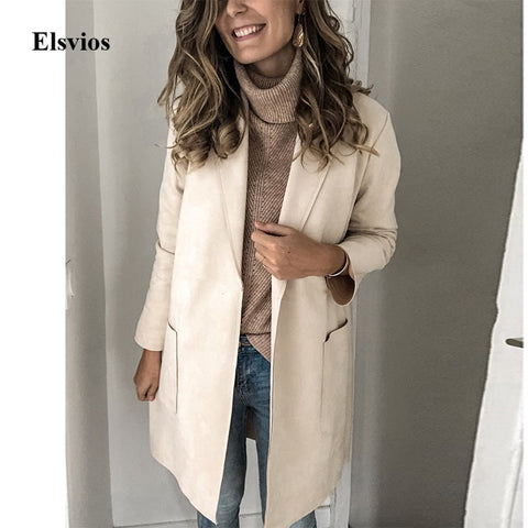 Autumn Long Sleeve Patch Pocket Coat Winter Turn-Down Collar Jacket Overcoat Casual Simple Plus Size Tops Outwear Windbreake 3XL