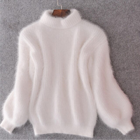 New Arrival 2019 Women Autumn Winter Sweater Knitted Lantern Sleeve Female Jumper Solid 9 Colors Pullover