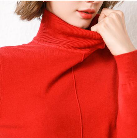 GCAROL New Women Turtleneck Sweater 30% Wool Candy Warm Elegant Jumper Stretch Cashmere OL Base Knit Pullover Plus Size 2XL