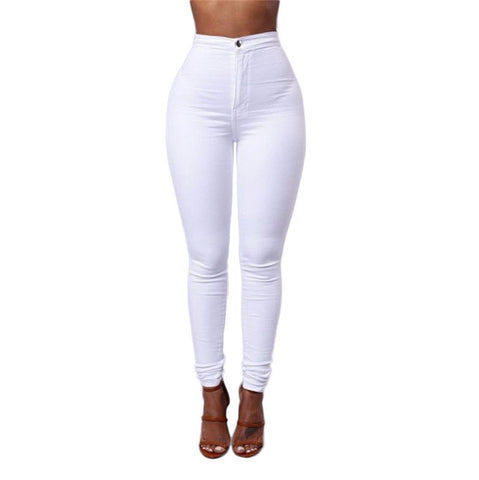 CUHAKCI Skinny Jeans Woman High Waist Winter Denim Wash Plus Push Up Trousers Bodycon White Green Blue Black Pencil Pants Female