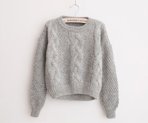 H.SA Women Sweaters Warm Pullover and Jumpers Crewneck Mohair Pullover Twist Pull Jumpers Autumn 2017 Knitted Sweaters Christmas