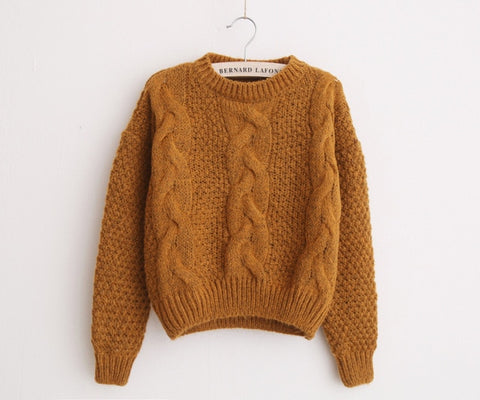 H.SA Women Sweaters Warm Pullover and Jumpers Crewneck Mohair Pullover Twist Pull Jumpers Autumn 2017 Knitted Sweaters Christmas