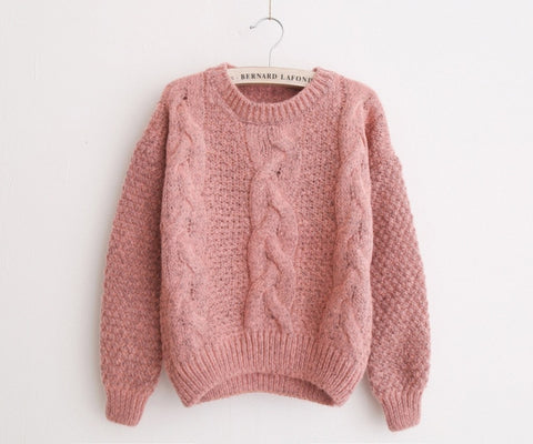 H.SA Women Sweaters Warm Pullover and Jumpers Crewneck Mohair Pullover Twist Pull Jumpers Autumn 2017 Knitted Sweaters Christmas