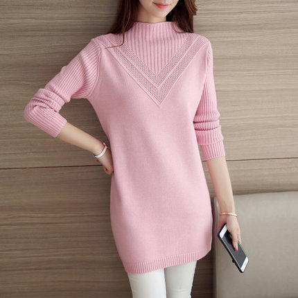 women knitted sweater Autumn winter Fashion Long Sleeve Pullover casual Turtleneck cashmere Elasticity sweater Female Tops LU114