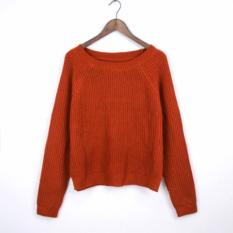 Autumn winter women sweaters and pullovers korean style long sleeve casual crop sweater slim solid knitted jumpers sweater mujer