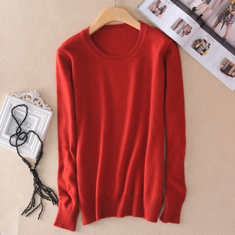 Cashmere Sweater Female Knitted Pullover Women Winter Sweaters Plus Size Cashmere Sweater Women Jumper O Neck 2019 Pull Femme