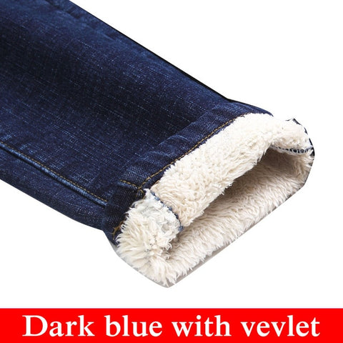 Women Winter Jeans Fashion High Waist Women skinny jeans Velvet Thick Warm mom jeans plus size Slim denim jeans womens Trousers