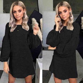 2018 Autumn Long Sweater Women Spring Loose Sweater Dress Women Pullover Knitted Sweater Female Warm Sweaters and Pullovers Lady