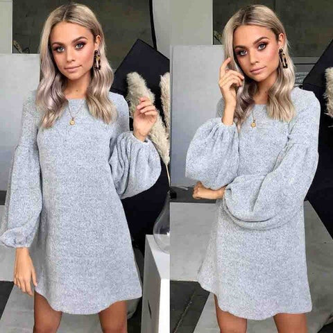 2018 Autumn Long Sweater Women Spring Loose Sweater Dress Women Pullover Knitted Sweater Female Warm Sweaters and Pullovers Lady