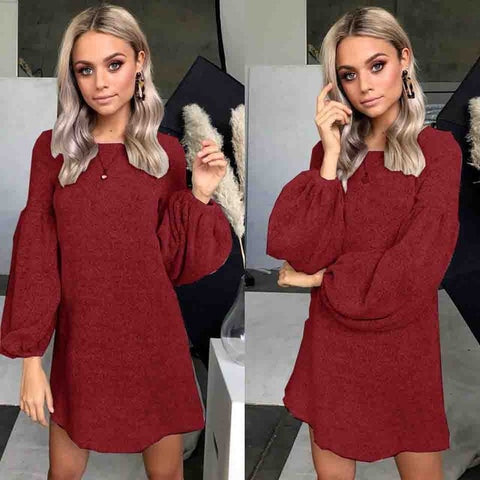 2018 Autumn Long Sweater Women Spring Loose Sweater Dress Women Pullover Knitted Sweater Female Warm Sweaters and Pullovers Lady