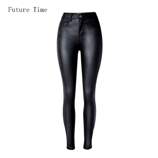 2019 Fashion Women Jeans,fitting High Waist slim Skinny woman Jeans,Faux leather jeans,stretch Female jeans,pencil pants C1075